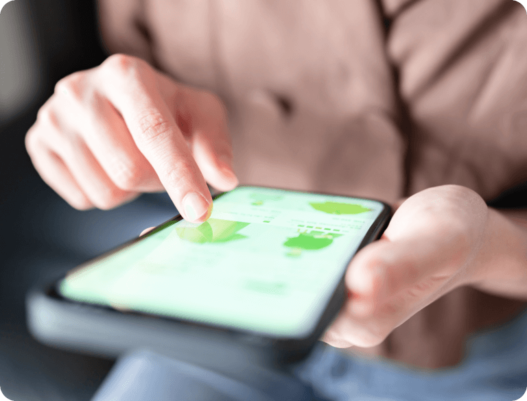 Photo of a smartphone browsing